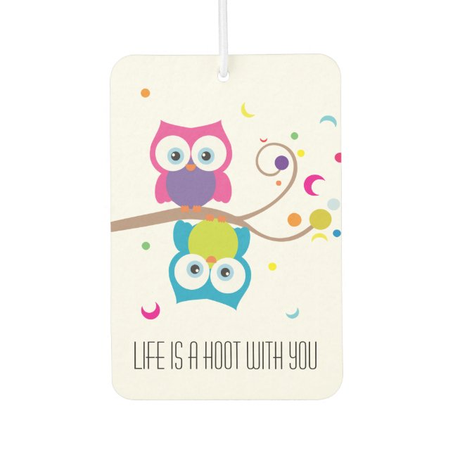 Hoot Owl Woodland Animal  Car Air Freshener (Front)