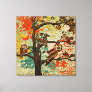 Hoot Treetop Canvas Print
