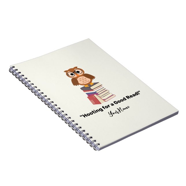 "Hooting for a Good Read!" Book lover (Right Side)