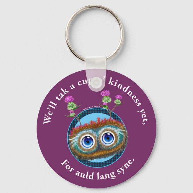 Hoots Toots Haggis. Auld Lang Syne. Key Ring (Front)