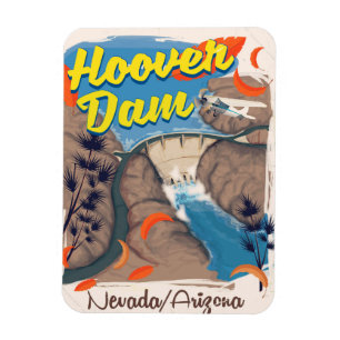 Hoover Dam Nevada/Arizona travel poster Magnet