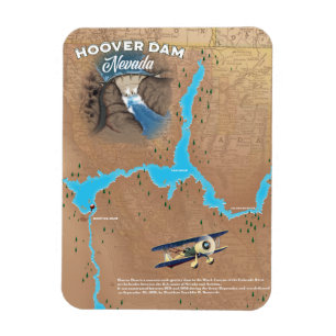 Hoover Dam Nevada map Magnet