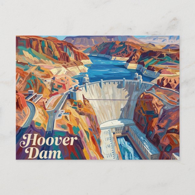 Hoover Dam Nevada Postcard (Front)