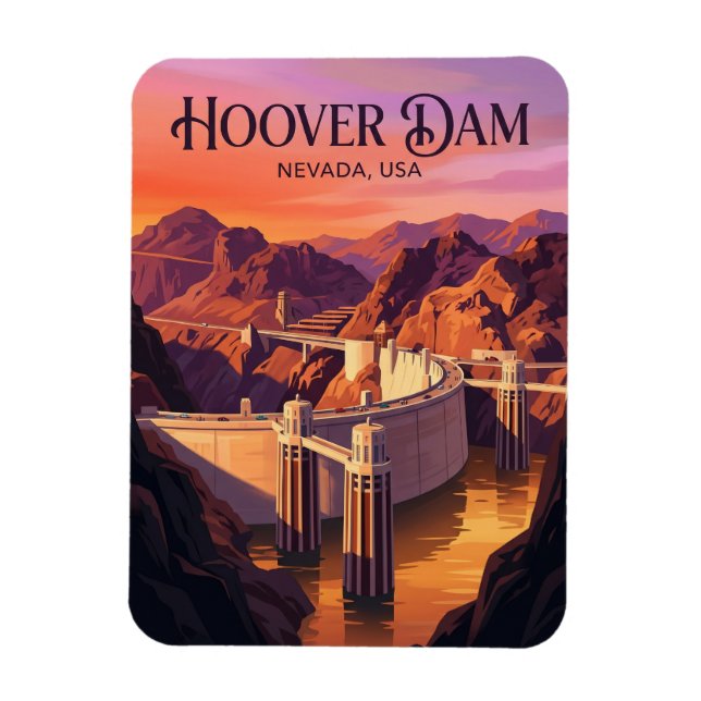 Hoover Dam USA Magnet (Vertical)