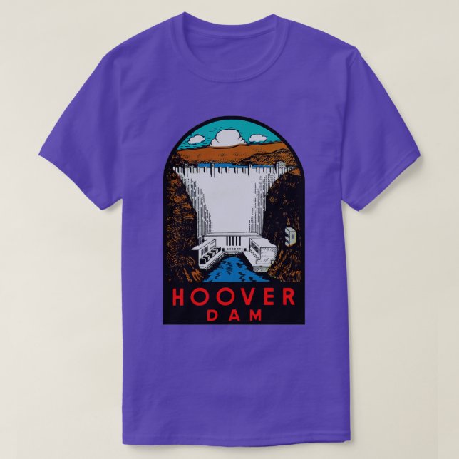 Hoover Dam Vintage Travel T-Shirt (Design Front)