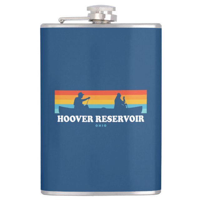 Hoover Reservoir Ohio Canoe Hip Flask (Front)