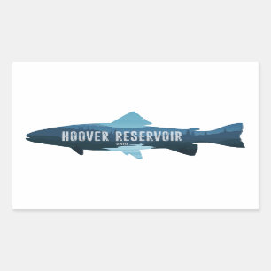 Hoover Reservoir Ohio Fish Rectangular Sticker