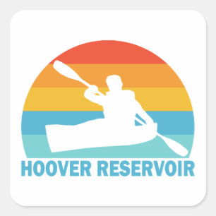 Hoover Reservoir Ohio Kayak Square Sticker
