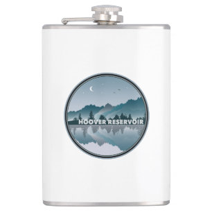 Hoover Reservoir Ohio Reflection Hip Flask