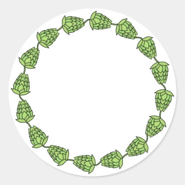 Hop Circle Classic Round Sticker (Front)