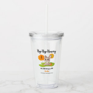 Hop Hop Hooray Cute Some Bunny 1st birthday  Acrylic Tumbler