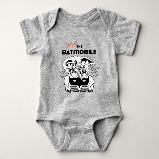 Hop in the Batmobile Baby Bodysuit (Front)