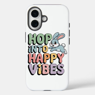 Hop Into Happy Vibes Easter Bunny Phone Case Cute