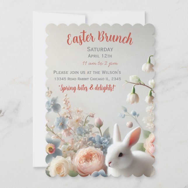Hop Into Spring: A Pastel Easter Brunch Invitation (Front)