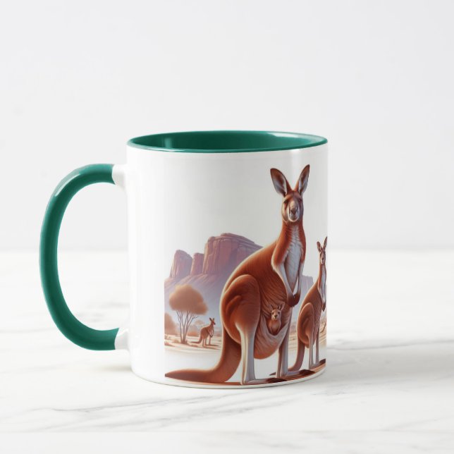 Hop into Your Morning Brew with Our Kangaroo Mug! Mug (Left)