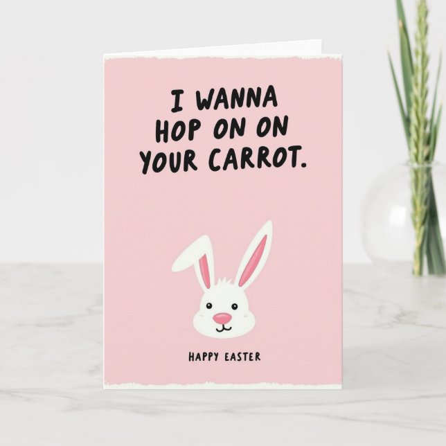 Hop On My Carrot Easter Card (Front)
