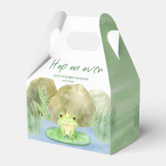 Hop on over Watercolor Princess Frog Baby Shower Favour Box