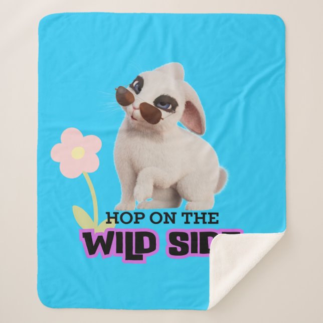 Hop on the Wild Side Sherpa Blanket (Front)