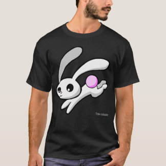 Hop the rabbit with a fluffy pink tail T-shirt