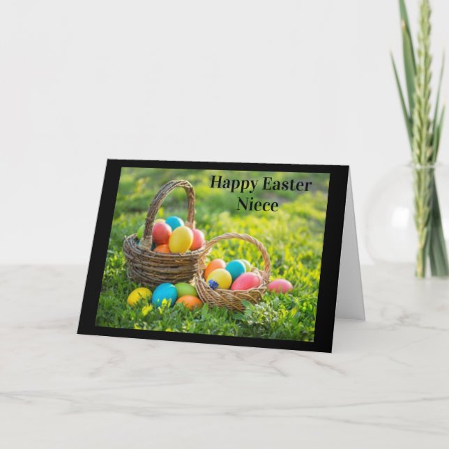 "HOP TO IT NIECE" AND HAVE FUN AT EASTER  CARD (Front)