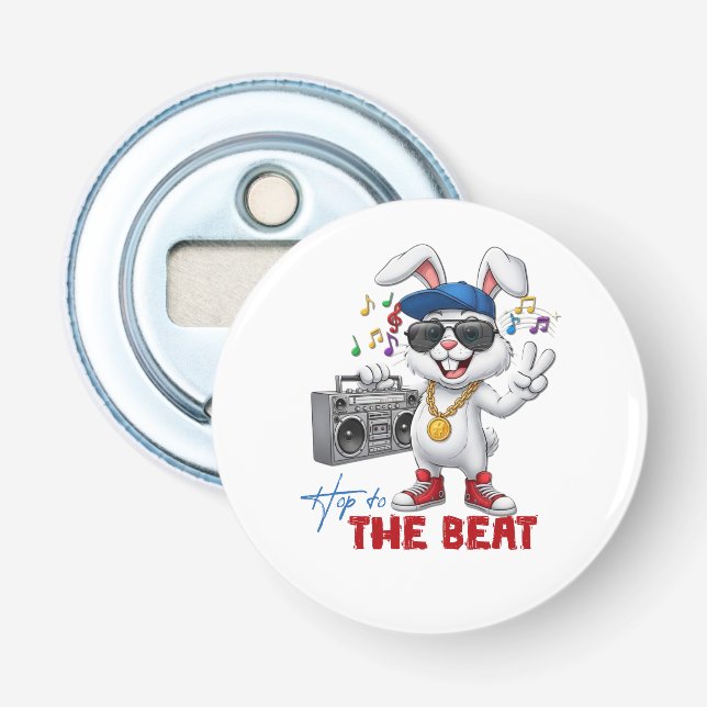 Hop to the Beat Bottle Opener (Front)