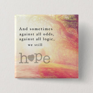 Hope 15 Cm Square Badge