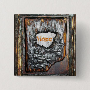 Hope 15 Cm Square Badge