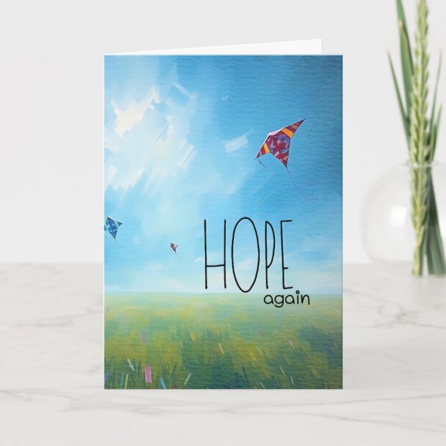 "Hope Again" Folded 5x 7 Encouragement Card (Front)