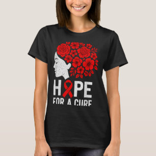 Hope Aids Butterfly Red Ribbon Hiv Aids Awareness  T-Shirt