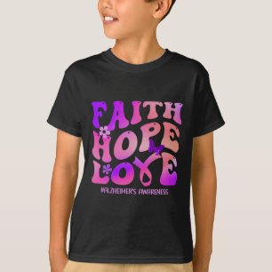Hope Alzheimerheimer Purple Heimer's Awareness  T-Shirt