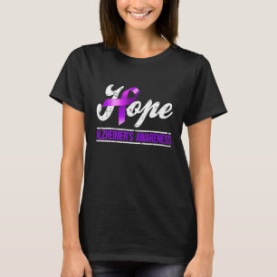 Hope Alzheimer's Awareness Month Purple Ribbon Sup T-Shirt