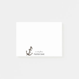 Hope Anchor Personalised Pastor Post-it Notes
