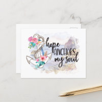 hope anchors soul encouragement word art