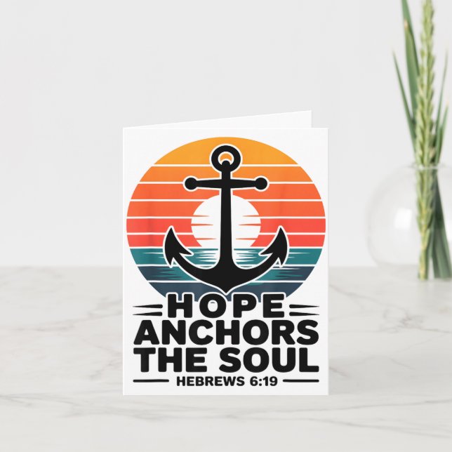 Hope Anchors The Soul Hebrews 6_19 Bible Verse Chr Card (Front)