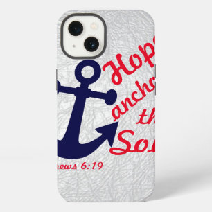 Hope anchors the soul Hebrews bible verse iPhone 13 Case