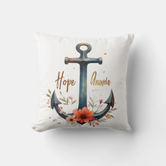 Hope Anchors the Soul – Luxurious Christian Artwor Cushion