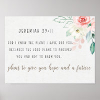 Hope and a future Bible Verse