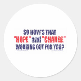 HOPE-and-Change-DST-TEE Classic Round Sticker