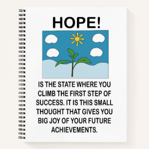 Hope And Inspiration Motivational Notebook