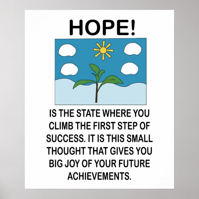 Hope And Inspiration Motivational Poster (Front)