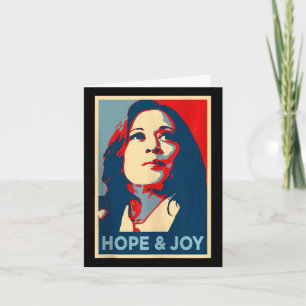 Hope And Joy Kamala Harris Obama 47th Vote Portrai Card