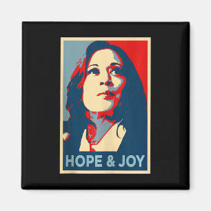Hope And Joy Kamala Harris Obama 47th Vote Portrai Magnet