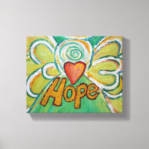 Hope Angel Word Art Painting Wrapped Canvas