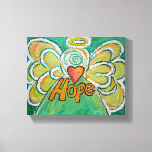 Hope Angel Word Art Painting Wrapped Canvas