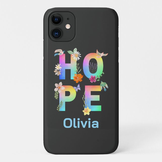 Hope Artistic Positive Motivational Inspirational Case-Mate iPhone Case (Back)