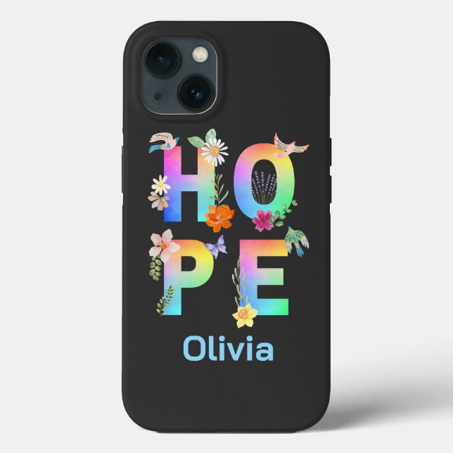 Hope Artistic Positive Motivational Inspirational Case-Mate iPhone Case (Back)