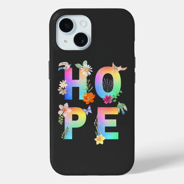 Hope Artistic Positive Motivational Inspirational Case-Mate iPhone Case (Back)