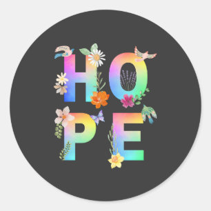 Hope Artistic Positive Motivational Inspirational Classic Round Sticker