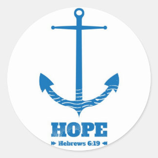 Hope as an Anchor Round Sticker