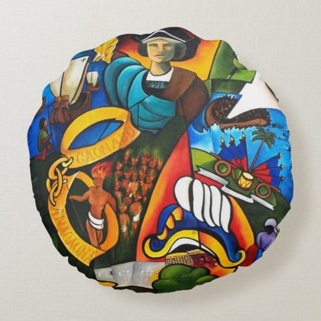 Hope at Sunrise 2007 Round Cushion (Back)